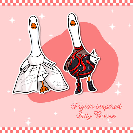 Cute Silly Goose Stickers Vinyl Waterproof