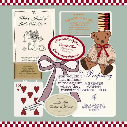French Vintage TS  Inspired Stickers Kindle Decal & Insert